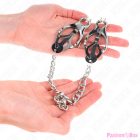 KINK - JAPANESE CLOVER NIPPLE CLAMPS WITH CHAIN SILVER 30 CM