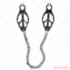 KINK - JAPANESE CLOVER NIPPLE CLAMPS WITH CHAIN BLACK 30 CM
