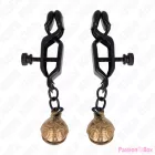 KINK - BELL JAW STYLE NIPPLE CLAMPS BLACK 7 CM