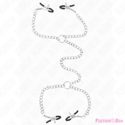 KINK - 4 CHAIN NIPPLE CLAMPS 32 CM WITH LITTLE CHAINS 14 CM