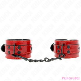 KINK - DARK RED WRIST CUFFS 23 X 5 CM