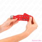 KINK - WRISTBANDS WITH DOUBLE LINE OF ADJUSTABLE STUDS RED