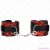 KINK - SHORT VELVET LACE WRIST RESTRAINTS AND NYLON BIND RED / BLACK 23 X 6.5 CM