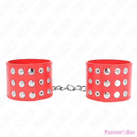 KINK - WRIST RESTRAINTS WITH SNAP FASTEN RED ADJUSTABLE 19-24 CM X 5.5 CM
