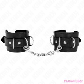   KINK - 3 D-RING WRIST RESTRAINTS ADJUSTABLE BLACK 17.5-25 CM X 6 CM