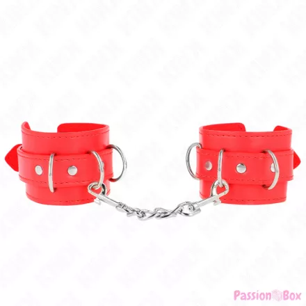 KINK - 3 D-RING WRIST RESTRAINTS ADJUSTABLE RED 17.5-25 CM X 6 CM