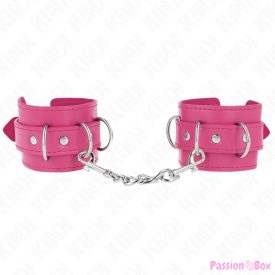   KINK - 3 D-RING WRIST RESTRAINTS ADJUSTABLE PINK 17.5-25 CM X 6 CM