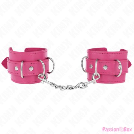 KINK - 3 D-RING WRIST RESTRAINTS ADJUSTABLE PINK 17.5-25 CM X 6 CM