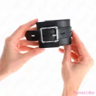 KINK - WRIST RESTRAINTS BLACK WITH BLACK BELT ADJUSTABLE 17-28 CM X 6 CM