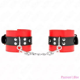   KINK - WRIST RESTRAINTS RED WITH BLACK BELT ADJUSTABLE 17-28 CM X 6 CM