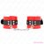 KINK - WRIST RESTRAINTS RED WITH BLACK BELT ADJUSTABLE 17-28 CM X 6 CM