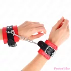 KINK - WRIST RESTRAINTS RED WITH BLACK BELT ADJUSTABLE 17-28 CM X 6 CM