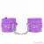KINK - FUR LINED WRIST RESTRAINTS WITH SQUARE HOLES PURPLE AND PURPLE BELT ADJUSTABLE 17-29 CM X 6 CM