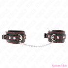 KINK - SMALL WRIST RESTRAINTS BLACK WITH RED LINING ADJUSTABLE 14-24 CM X 3.5 CM
