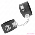 KINK - MULTIPOSITION WRIST RESTRAINTS WITH PADLOCK CLOSURE BLACK ADJUSTABLE 16-23 CM X 5.5 CM