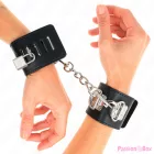 KINK - MULTIPOSITION WRIST RESTRAINTS WITH PADLOCK CLOSURE BLACK ADJUSTABLE 16-23 CM X 5.5 CM