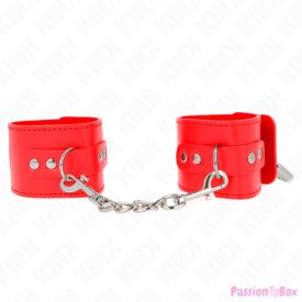   KINK - WRIST RESTRAINTS WITH PADLOCK CLOSURE RED ADJUSTABLE 16-23 CM X 5.5 CM