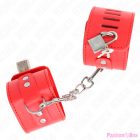 KINK - WRIST RESTRAINTS WITH PADLOCK CLOSURE RED ADJUSTABLE 16-23 CM X 5.5 CM