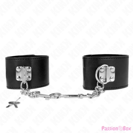 KINK - WRIST RESTRAINTS WITH PADLOCK CLOSURE BLACK ADJUSTABLE 16-23 CM X 5.5 CM