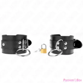   KINK - O-RING LOCKED WRIST RESTRAINTS BLACK ADJUSTABLE 20-28 CM X 5.5 CM