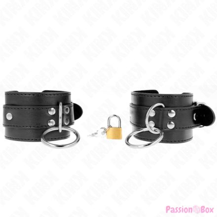 KINK - O-RING LOCKED WRIST RESTRAINTS BLACK ADJUSTABLE 20-28 CM X 5.5 CM