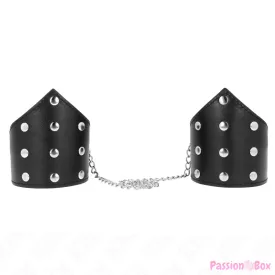   KINK - BLACK POINT STYLE WRISTBANDS WITH CHAIN ADJUSTABLE 17-23 CM X 8.5 CM