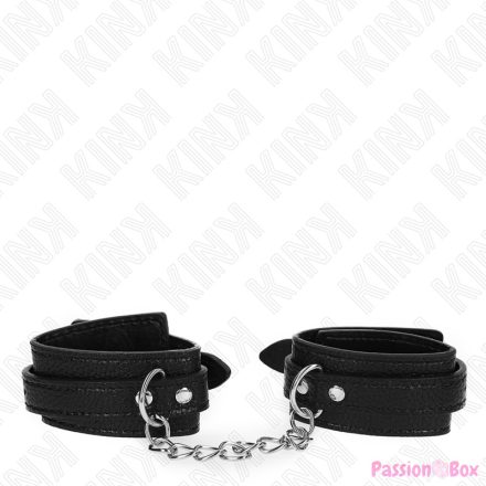 KINK - SNAKE PATTERN WRIST RESTRAINTS BLACK ADJUSTABLE 20-28 CM X 5.4 CM