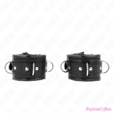 KINK - HEAVY WRIST RESTRAINTS WITH BLACK FUR LINED ADJUSTABLE 20-30 CM X 6 CM