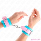 KINK - CUTE WRIST RESTRAINTS BLUE / PINK ADJUSTABLE 16-28 CM X 5 CM