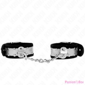 KINK - THIN WRIST RESTRAINTS BLACK / SILVER 30 X 4 CM