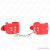 KINK - SIMPLE WRIST RESTRAINTS RED ADJUSTABLE 20-23 CM X 5.5 CM
