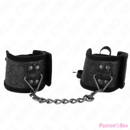 KINK - SCANDAL WRIST RESTRAINTS BLACK LACE DETAILS 24.5 CM X 6.5 CM