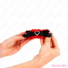 KINK - LACE ELASTIC WRIST RESTRAINTS RED HEART DETAILS ADJUSTABLE 22-35 CM