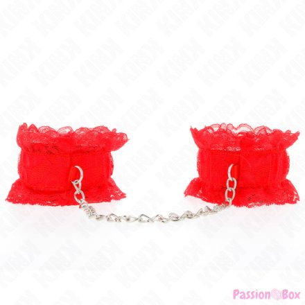 KINK - LACE ELASTIC WRIST RESTRAINTS RED