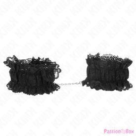 KINK - LACE ELASTIC WRIST RESTRAINTS NEGRO