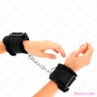 KINK - FURRY LINED WRIST RESTRAINTS BLACK ADJUSTABLE 17-31 CM X 7 CM