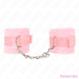 KINK - BEGINNER FUR HAND CUFFS PINK 30 X 7 CM