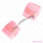 KINK - BEGINNER FUR HAND CUFFS PINK 30 X 7 CM