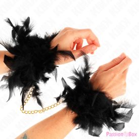 KINK - FEATHER HAND CUFFS WITH GOLD CHAIN MODEL 1