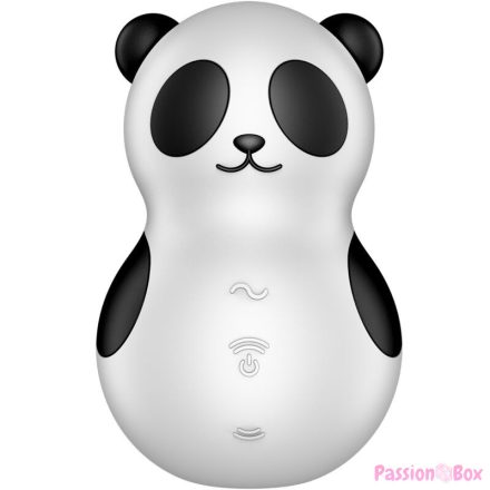 SATISFYER - POCKET PANDA STIMULATOR & VIBRATOR BLACK AND WHITE