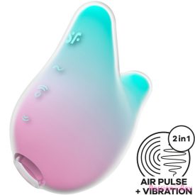   SATISFYER - MERMAID VIBES STIMULATOR & VIBRATOR MINT AND PINK