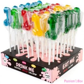   SECRETPLAY - DISPLAY ASSORTMENT PENIS LOLLIPOPS WITH ALCOHOL 40 UNITS