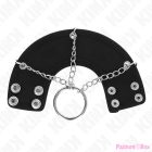 KINK - PENIS RING 4 CM CHAIN 7 CM METAL WITH LEATHER BELT