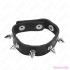 KINK - LEATHER PENIS RING WITH SPIKES 21.5 X 1.6 CM