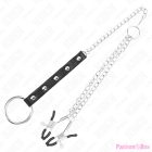 KINK - METAL PENIS RING WITH CHAIN AND ADJUSTABLE NIPPLE CLAMPS
