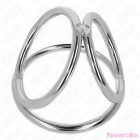 KINK - TRIPLE CHROME METAL PENIS RING 3.8 CM TO 5 CM MODEL 2