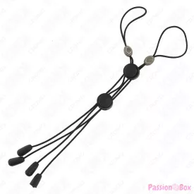 KINK - BLACK DETAIL NIPPLE CLAMPS WITH BLACK ELASTIC