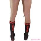 MACHO - THIN SOCKS ONE SIZE BLACK/RED