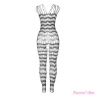 SUBBLIME - 951696 FISHNET CROTCHLESS BODYSTOCKING WITH STRAPS ON THE SHOULDERS BLACK ONE SIZE