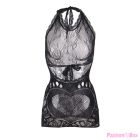 SUBBLIME - 952075 SHORT FISHNET DRESS WITH BACK BACK AND HEART DETAIL BLACK ONE SIZE